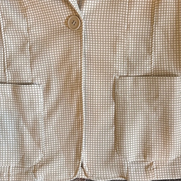 NWT Max Studio Blazer | Tan & White Grid Pattern | Women’s M - Picture 9 of 9